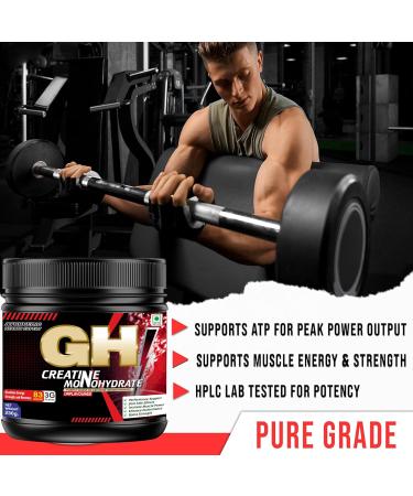 GH Creatine Monohydrate (83 Servings) Increased Muscle Mass Fast Recovery Muscle Volumization Strength & Energy Muscle Strength Fast Recovery Power (250 g Unflavored) - Buy Online on SooperMarket.com