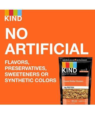 KIND Peanut Butter Granola Clusters - 10g Protein, 6 Count | Gluten Free & Healthy Snacks - Buy Online on SooperMarket.com