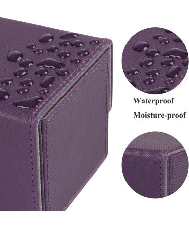 AEGIS GUARDIAN Commander Deck Box - Purple Leather Deck Box for MTG TCG - Holds 100+ Sleeved Cards - Collectible Card Storage - Buy Online on SooperMarket.com