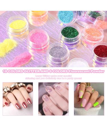 29 Colors Acrylic Nail Studio Set: 60ml Acrylic Liquid 72W UV Lamp & Gel Nail Design Starter Kit - Buy Online on SooperMarket.com