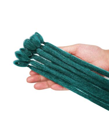 10PCS Turquoise Dreadlock Extensions - Synthetic Crocheted Faux Locs for Men & Women | Jamaica Punk Hip-Hop Hair Accessories - Buy Online on SooperMarket.com