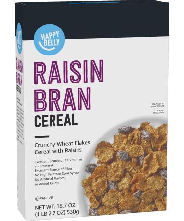 Amazon Brand - Happy Belly Raisin Bran Cereal, 18.7 Ounce