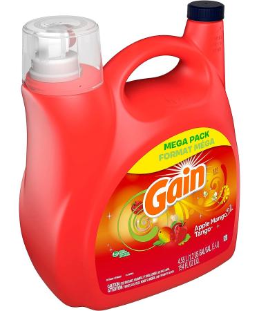 Gain Apple Mango Tango Liquid Laundry Detergent - 154 fl oz (107 Loads), HE Compatible - Buy Online on SooperMarket.com