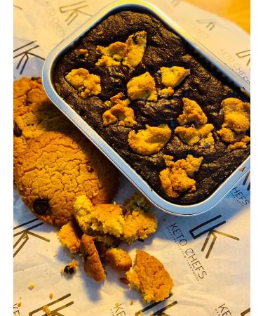 Keto Chefs Low Carb Cookie Crumb & Belgium Dark Chocolate Brownie (Krownie) Freshly Baked 500g Cookie Crumb Pack of 1
