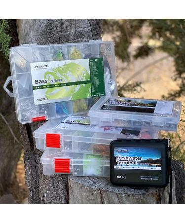 MadBite 181pcs Terminal Tackle Kit for Freshwater Fishing - Bass/Panfish/Trout, with Tackle Box, Hooks, Weights, Sinkers & Rigs - Buy Online on SooperMarket.com