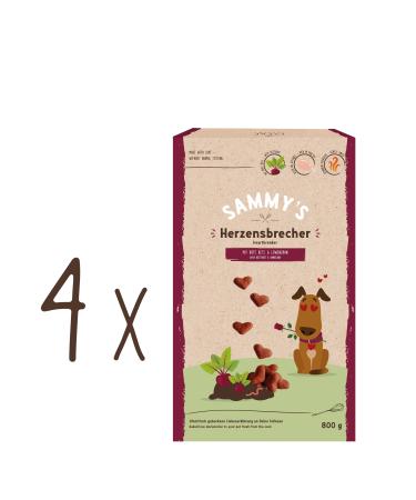 Sammy's Heartbreaker | Finely baked snacks for dogs | With beetroot & dandelion | 4 x 800 g Heartbreaker 800 g (pack of 4)