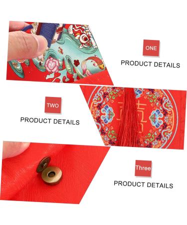 MAGICLULU 2 Pcs Tassel Fabric Red Envelope Hongbao Envelopes Lucky Money Packets Chinese New Year Red Packet Purses for Weddings Red Purse Wedding Cloth Envelopes Money Bag Brocade Christmas Assorted Color 1x2pcs 18X10.5CMx2pcs - Buy Online on SooperMarket.com