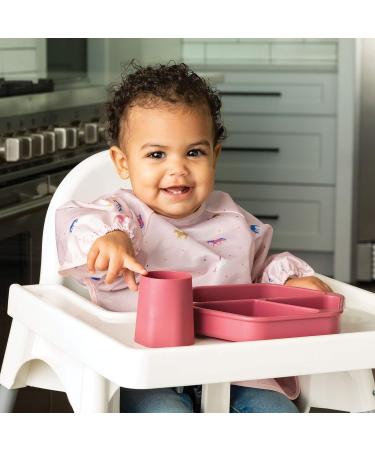 Tiny Twinkle Training Cup 2 Pack - Silicone Cups for Baby Led Weaning - Soft Open Cup for Independent Drinking (Pink Burgundy) - Buy Online on SooperMarket.com