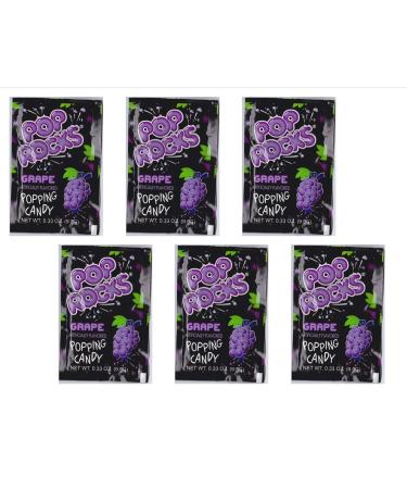 Pop Rocks Grape Popping Fizzing Crackling Candy 6pk (Grape 6 Pack) Grape 9.5 g (Pack of 6)
