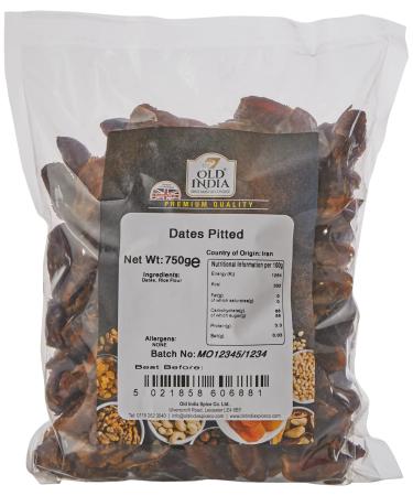 Old India Dates Pitted 750g 750 g (Pack of 1)