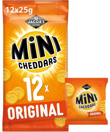 Jacob's Mini Cheddars Original Cheese Snacks 12 x 25g - Buy Online on SooperMarket.com