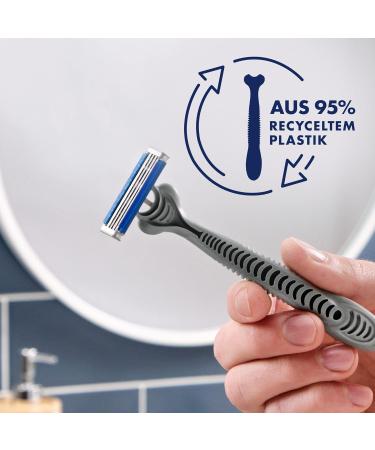 Buy Gillette Sensor3 Recycled Disposable Razors - 8 Pack | Eco-Friendly Wet Razors with 3-Fold Blades | 95% Recycled Plastic - Buy Online on SooperMarket.com
