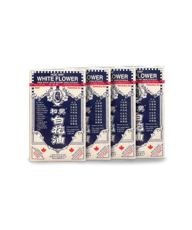 (4 Pack) Hoe Hin White Flower Analgesic Balm "White Flower Oil" 20ml