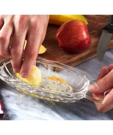 DESTALYA Glass Apple Grater for Baby Food - Manual Healthy Puree Maker and Small Food Processor Plate - Buy Online on SooperMarket.com