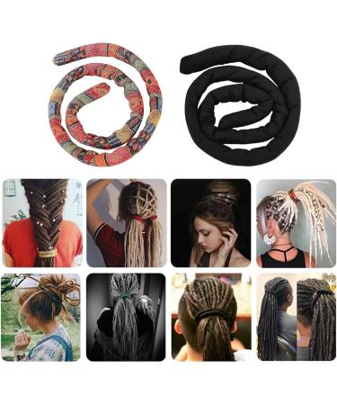 Nizirioo 2 Piece Spiral Hair Elastics Hair Accessories Ponytail Holder Folding Dreadlock for Ponytail Hair Tie Dreadlocks Hair Ties for Women Men - Buy Online on SooperMarket.com