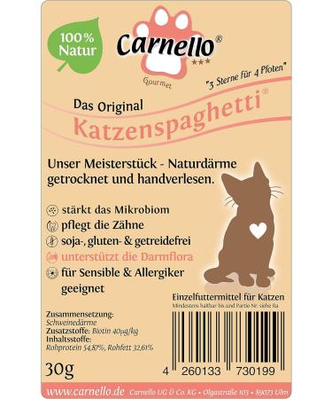 Buy Carnello Cat Treats - Delicious Cat Spaghetti & Snacks | Healthy Delicacies for Cats (4 x 30g) - Buy Online on SooperMarket.com