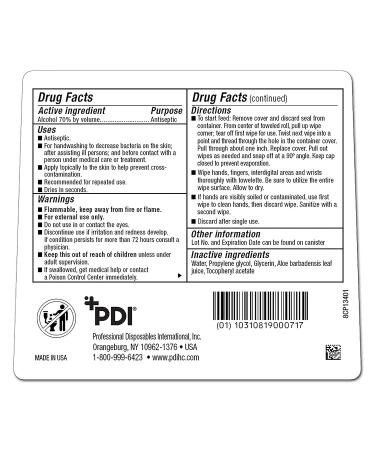 Sani-Hands Ethyl Alcohol Hand Sanitizing Wipes - 135 Wipes Canister - Buy Online on SooperMarket.com
