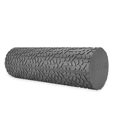Gaiam Restore Compact Textured Foam Roller for Muscle Repair and Exercise  12L X 4" Diameter Massager Roller  Ideal for Improved Circulation and Easing Muscle Tension