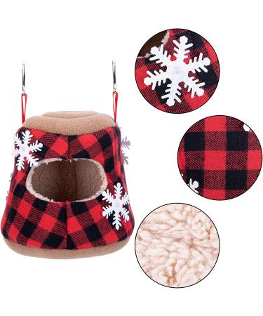 ZYP 2 Pack Winter Bird Nest & Snuggle Cave Hanging Hammock Cage - Cozy Hideaway Sleeping Bed for Parakeet, Cockatiel, Conure, Cockatoo, Macaw - Christmas Special - Buy Online on SooperMarket.com