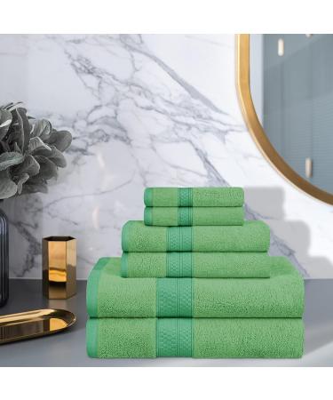 Hotel & Spa Quality Bamboo/Cotton Hand Towels - Set of 6, River Blue, 16x30 - Super Soft & Absorbent - Buy Online on SooperMarket.com