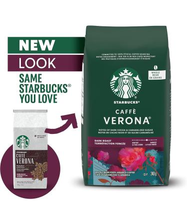 Starbucks Caff Verona Dark Roast Whole Bean Coffee 340g Bag (Pack of 6) Verona 340 g (Pack of 6) - Buy Online on SooperMarket.com