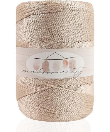 2mm x 250 yards Polypropylene Macrame Cord for Crafts - Latte Macrame Cord for Bags, Wall Hangings, Rugs - 750ft Macrame Bag Cord - Buy Online on SooperMarket.com