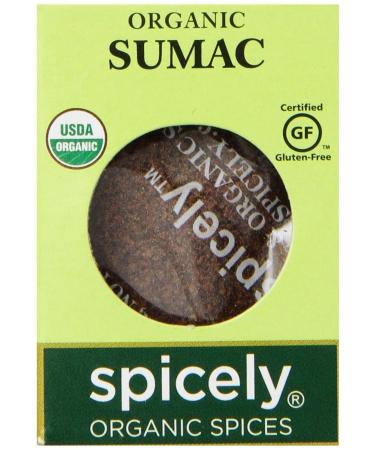 Spicely Organic Sumac Ground 0.45 Ounce ecoBox Certified Gluten Free 0.45 Ounce (Pack of 1)