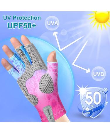 PLUSINNO UPF50+ Sun Gloves for Kayaking, Hiking, Paddling - Pink S/M - Buy Online on SooperMarket.com