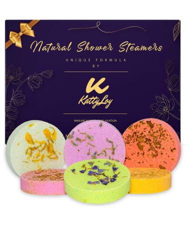 Katty Loy - Shower Steamers Fizzer Bombs - Luxury Spa Bath Present - Gift for Women Mum Nan Girl Girlfriend Her Lady Wife - Strawberry Rose Mint - Novelty Birthday Mother's Day Present