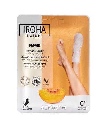 Iroha Foot Sock Mask - Peach Socks - Repairing (1 x 2 pieces)