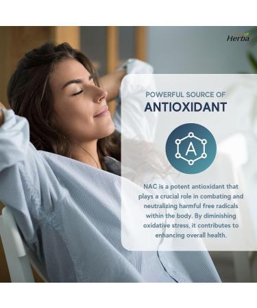 Herba NAC Supplement 600mg 120 Vegetable Capsules | N-Acetyl-L-Cysteine | NAC Supplement 600 mg for Antioxidant | Premium & Pure | Made in Canada | 120 Capsules - Buy Online on SooperMarket.com