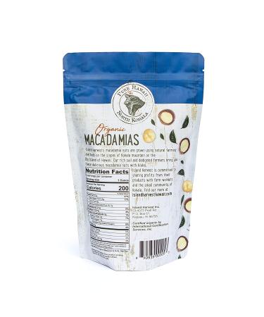 Island Harvest Organic Macadamia Nuts with Sea Salt - Hawaiian Keto Friendly, Non-GMO, All-Natural, High Fiber, 8oz Pack - Buy Online on SooperMarket.com