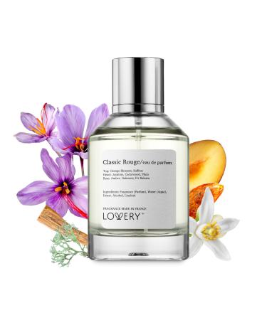 Classic Rouge Perfume for Women Inspired by B.accarat Rouge 540 Long Lasting Eau de Parfum for Women & Men Clean Fragrance Perfume Spray 100ml Perfumes for Women Mom Birthday Gifts Made in France Classic Rouge France