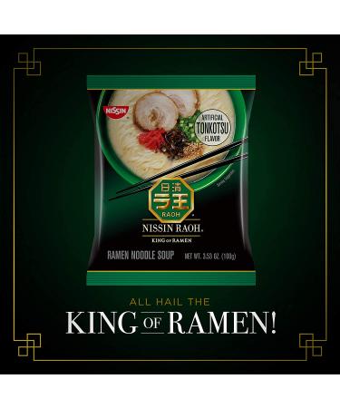 Nissin RAOH Tonkotsu Ramen Noodle Soup 3.53oz (Pack of 6) - Authentic Japanese Flavors - Buy Online on SooperMarket.com