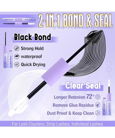 wiwoseo Lash Bond and Seal Lash Glue Lash Clusters Glue Bond and Seal Lash Glue for Eyelash Extensions Lash Bond and Seal Waterproof Strong Hold Eye Lash Glue Mascara for Cluster Lashes B-Bond&Seal-i - Buy Online on SooperMarket.com