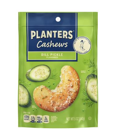 PLANTERS Whole Cashews Dill Pickle Flavored, Party Snacks, 5 Oz Bag PLANTERS Cashews Dill Pickle Flavored, 5 oz