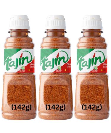 Tajin Seasoning Clasico With Lime 142g Tub (Pack of 3) Authentic Mexican Flavouring
