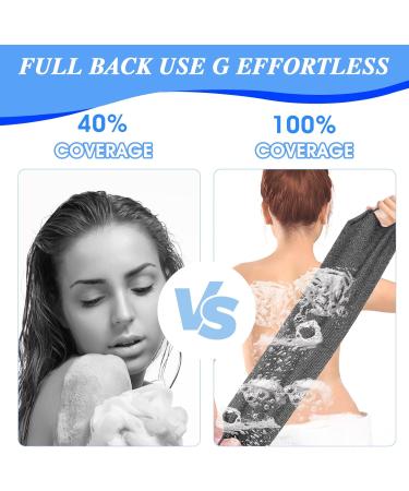 Double-Sided Exfoliating Back Scrubber with Handles for Deep Cleansing - Men and Women - Buy Online on SooperMarket.com