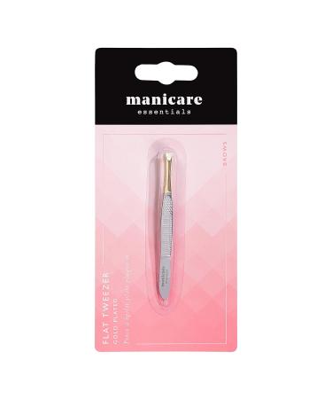 Shop Manicare Gold Plated Flat Tweezers - Premium Silver & Gold Options for Precision Grooming - Buy Online on SooperMarket.com