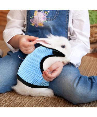 Tibapla Adjustable Rabbit Dishes & Leash for Small Pets - Mesh Bunny & Kitty Dish (Medium Blue) - Buy Online on SooperMarket.com