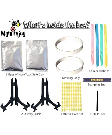 MyMiniJoy Baby Ornament Keepsake Print Kit - Handprint & Footprint Clay Casting - Personalized Gift for Boys and Girls - Buy Online on SooperMarket.com
