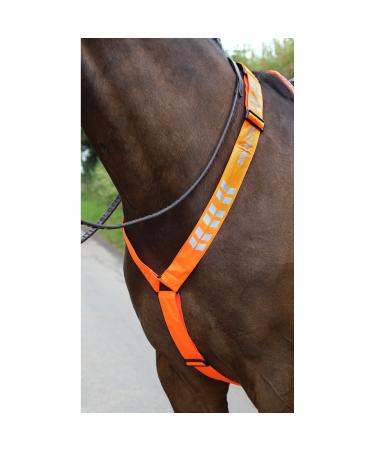 Shires Equi-Flector Breastplate - Orange Orange Cob/Full