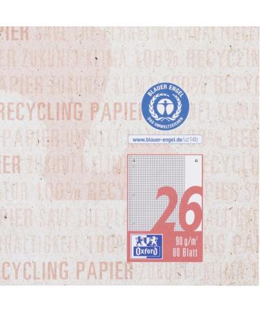 Buy Oxford Recycling College Block A4 Squared - 80 Sheets Pack of 10 | Eco-Friendly Notebooks for International Shipping - Buy Online on SooperMarket.com