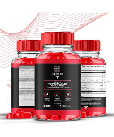 (3 Pack) Alpha Bites Gummies AlphaBites Canada Natural Advanced Male Strength And Overall Health Support Supplement Gummy AlphaBites Natural Advanced Male Strength Bonbons G lifi s (180 Gummies) - Buy Online on SooperMarket.com