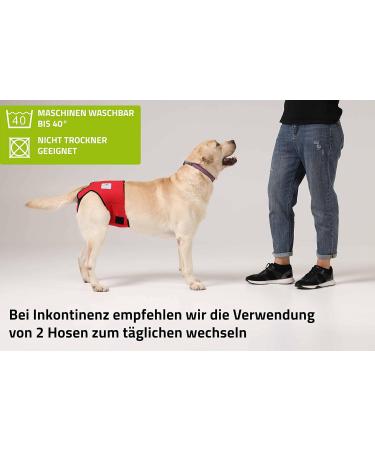 Nature Pet Funeral Pants for Bitches 2.0 - Soft Hygienic Dog Diapers | No Annoying Threading | Large Black (L-L 8) | Ideal for Male Dogs with Incontinence - Buy Online on SooperMarket.com