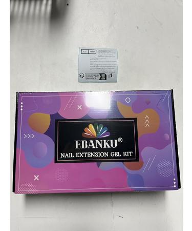 EBANKU Poly Nail Gel Kit 9 Colors Nail Extension Gel Builder Gel Kit with Lamp False Nail Tips Slip Solution Complete Poly Gel Beginner Starter Kit for Women Manicure - Buy Online on SooperMarket.com