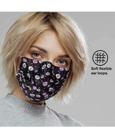 NU R 10pcs Floral 3 Ply Disposable Face Mask with Filter Layer & Elastic Earloop - FLORAL-017 | Retail Sealed Bags - Buy Online on SooperMarket.com