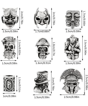 Craftshou 32 Pieces Viking Beard Beads with Norse Runes - Hair & Dreadlocks Beads for Jewelry Making and DIY Braiding Hair - Buy Online on SooperMarket.com