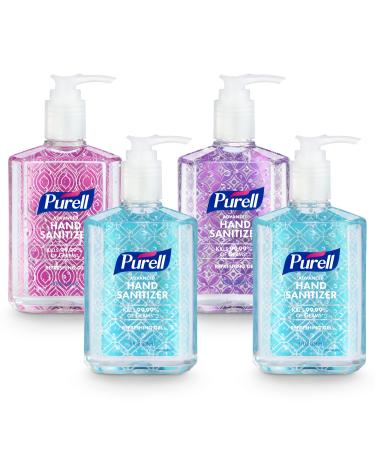 Purell Advanced Hand Sanitizer Refreshing Gel Design Series, Clean Scent, 8 Fl Oz Pump Bottle (Pack of 4) - 9652-06-ECDECO