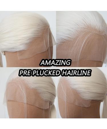 Platinum Blonde Synthetic Lace Front Wig for Black Women - Long Straight Heat Resistant Fiber Hair for Cosplay and Daily Wear - Buy Online on SooperMarket.com